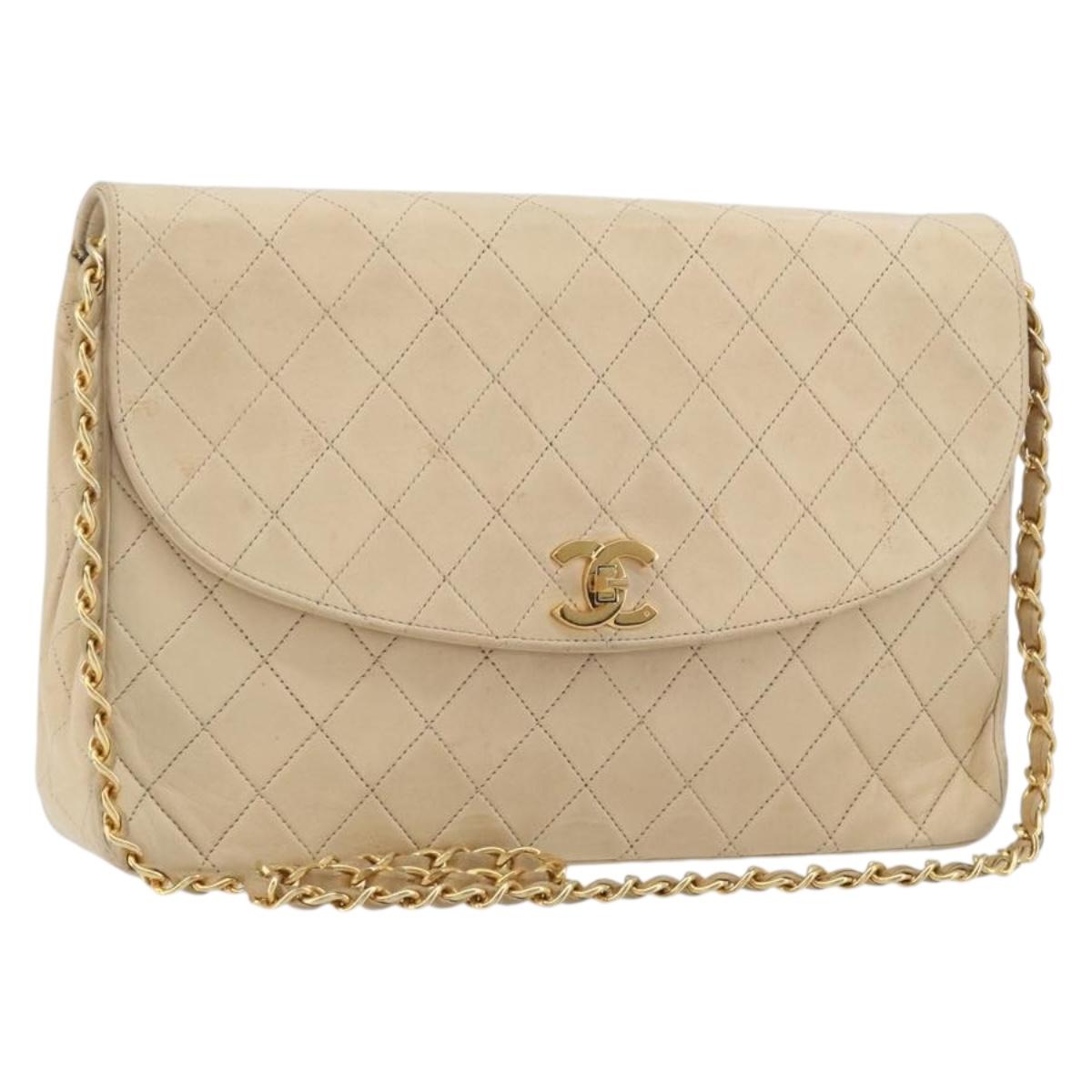 CHANEL Matelasse Chain Bag Beige Originale | Borsa a Catena Oro