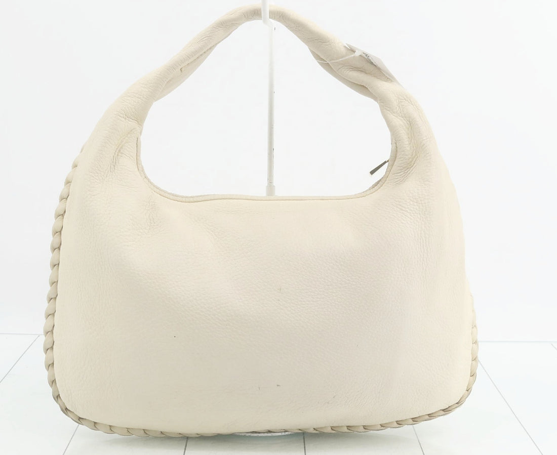 Bottega Veneta Hobo Cervo in Pelle di Cervo Crema Vintage