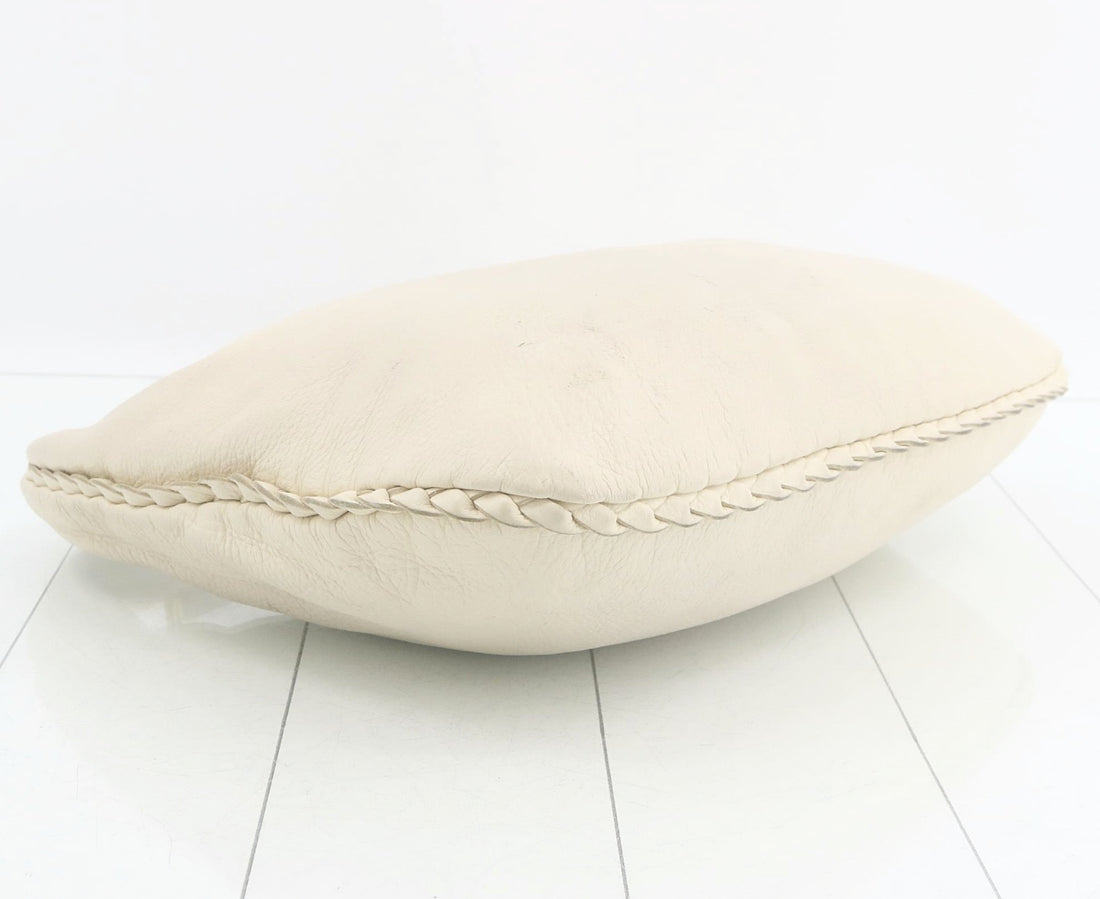 Bottega Veneta Hobo Cervo in Pelle di Cervo Crema Vintage