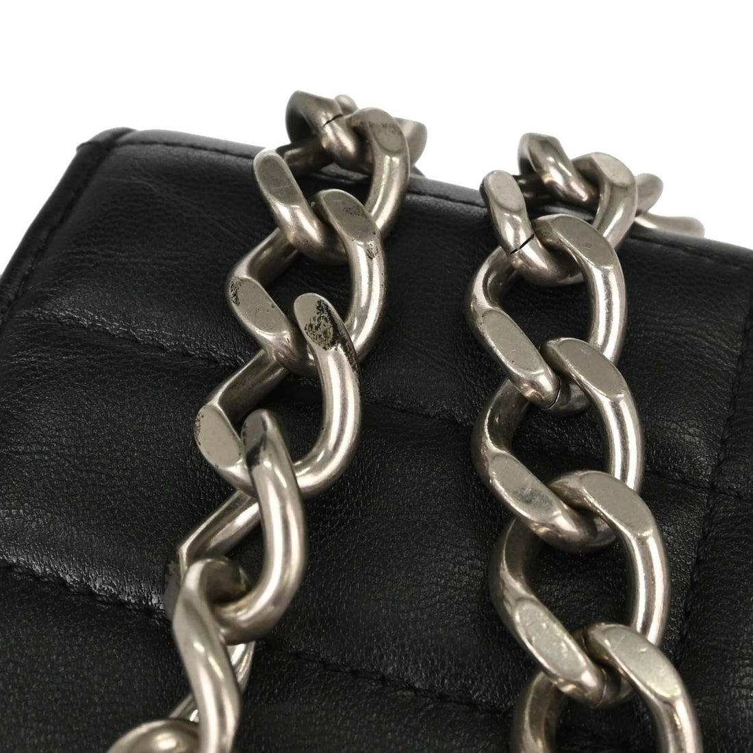 Celine Black Leather Shoulder Bag Vintage