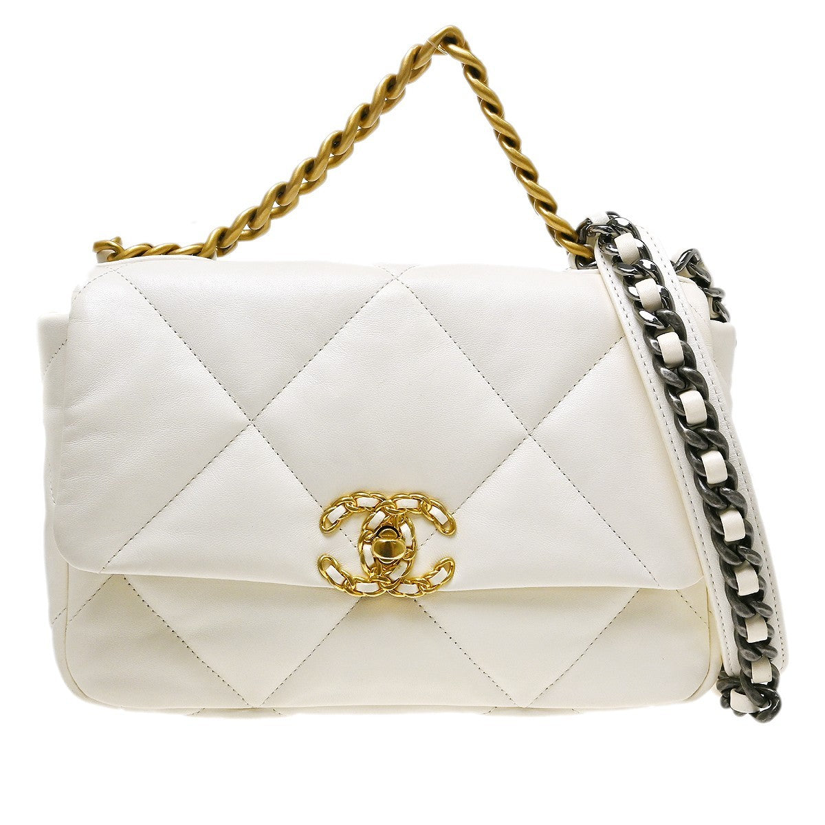 Chanel 19 in Pelle Beige Vintage – foto 1