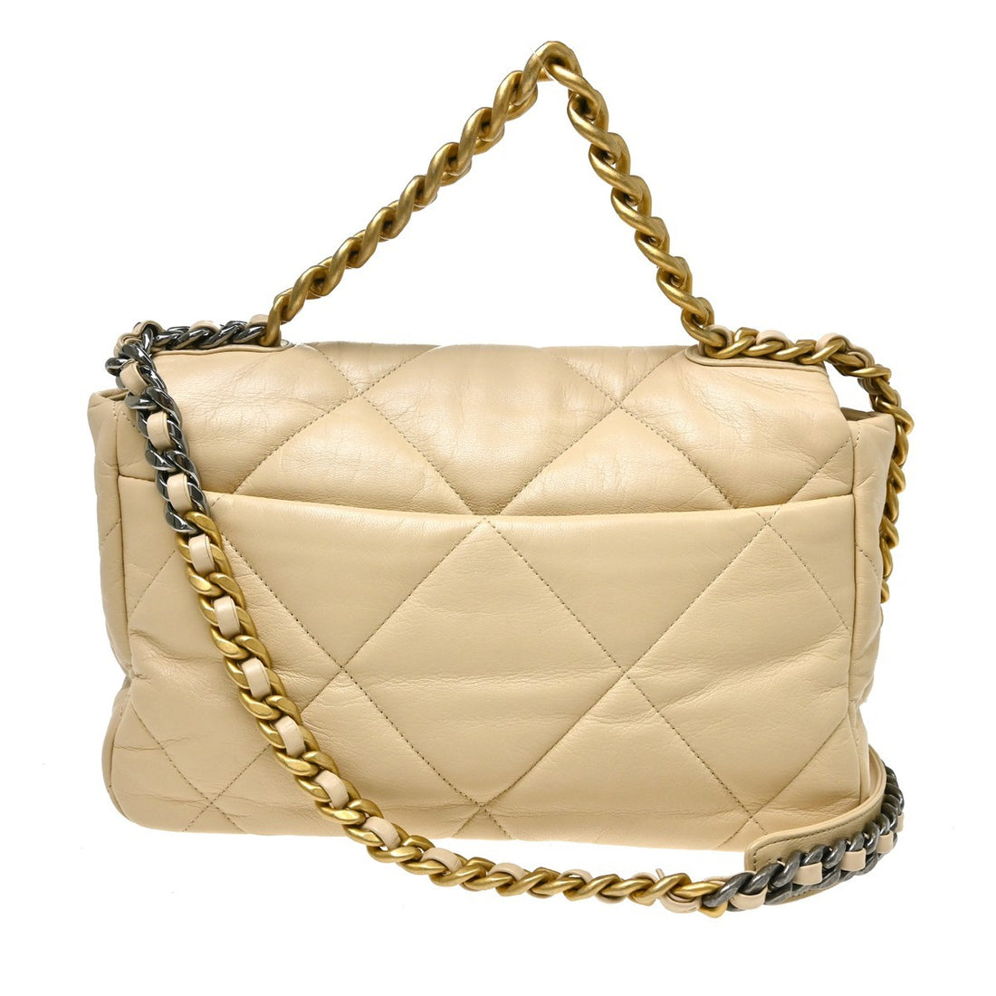 Chanel 19 Large in Pelle di Agnello Beige Vintage