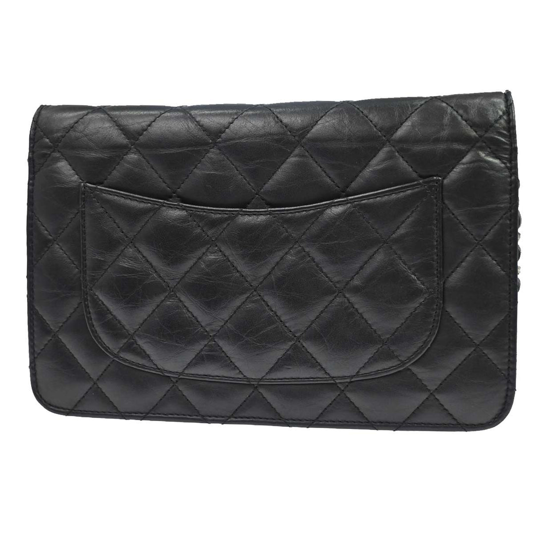 Chanel 2.55 Reissue WOC in Pelle di Vitello Invecchiata Nero Vintage
