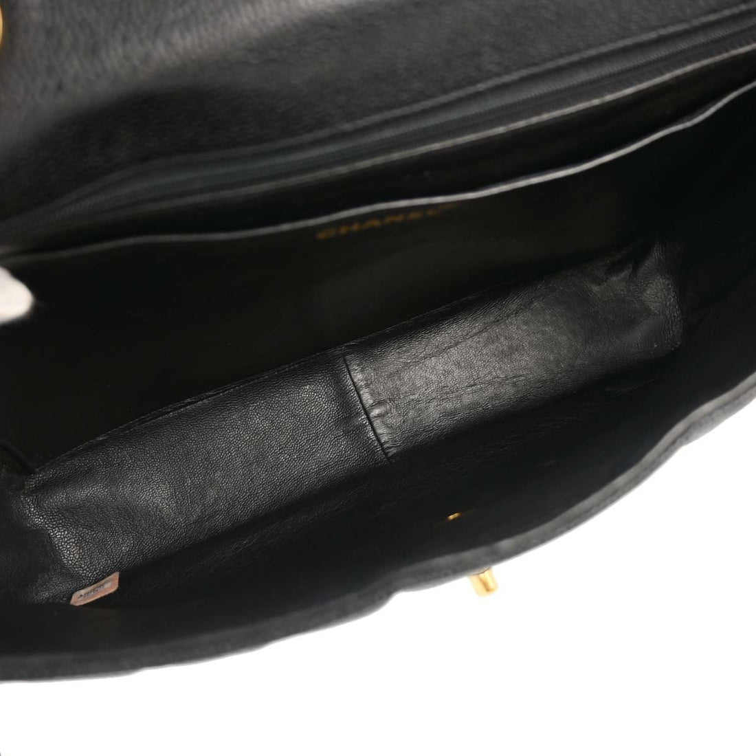 Chanel Black Calfskin Jumbo Mademoiselle Classic Flap Bag Vintage