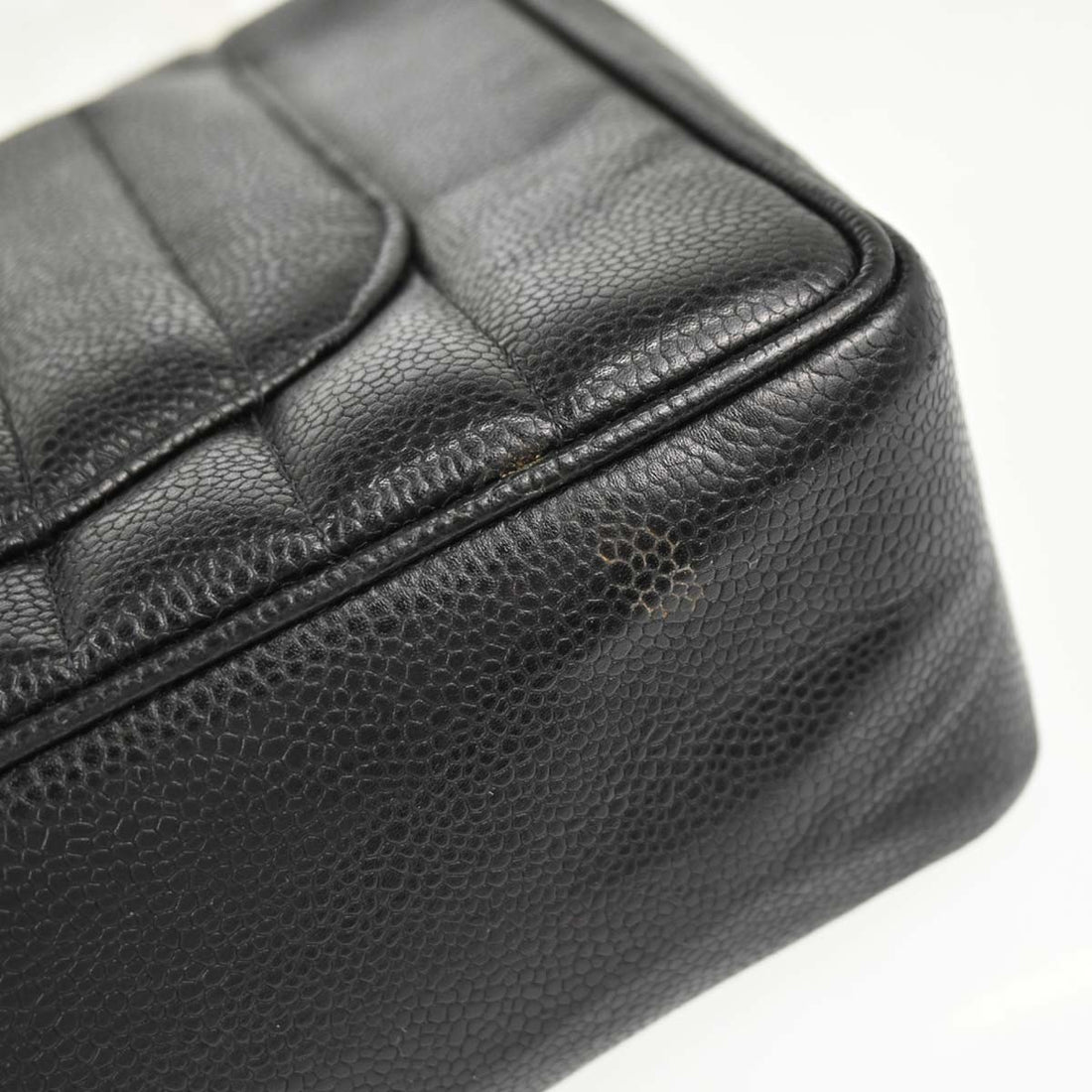 Chanel Black Calfskin Jumbo Mademoiselle Classic Flap Bag Vintage