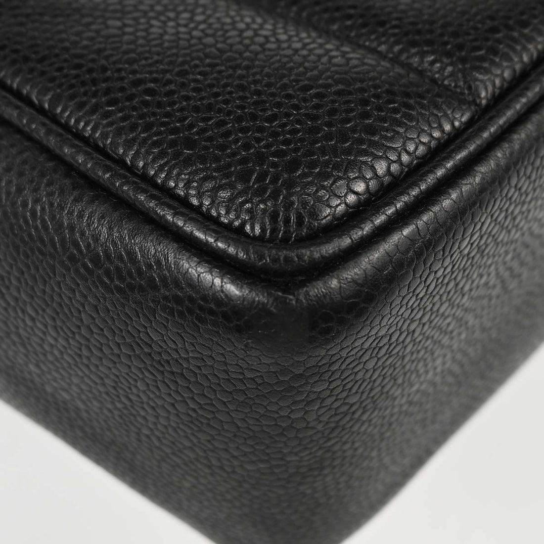 Chanel Black Calfskin Jumbo Mademoiselle Classic Flap Bag Vintage