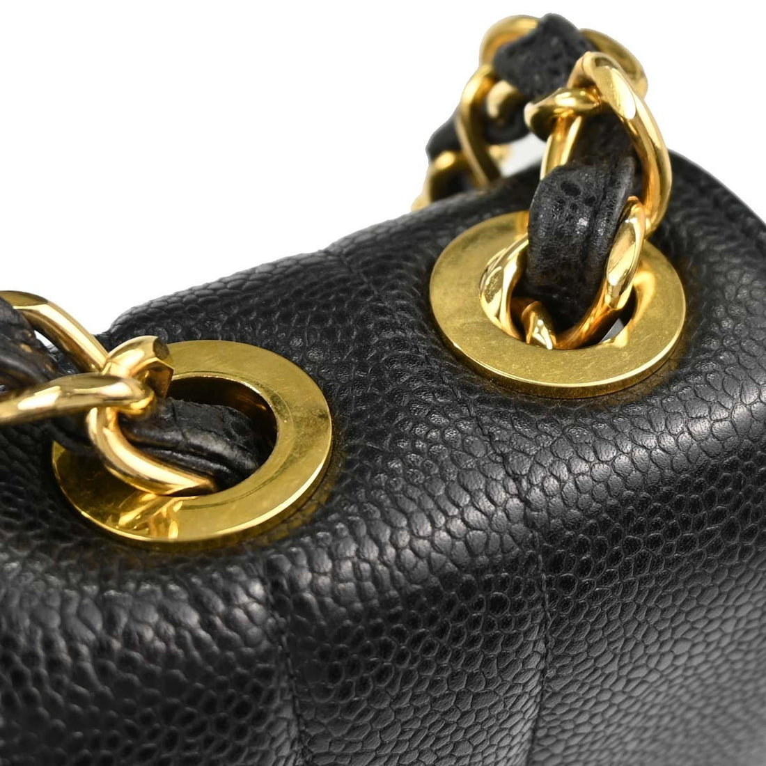 Chanel Black Calfskin Jumbo Mademoiselle Classic Flap Bag Vintage