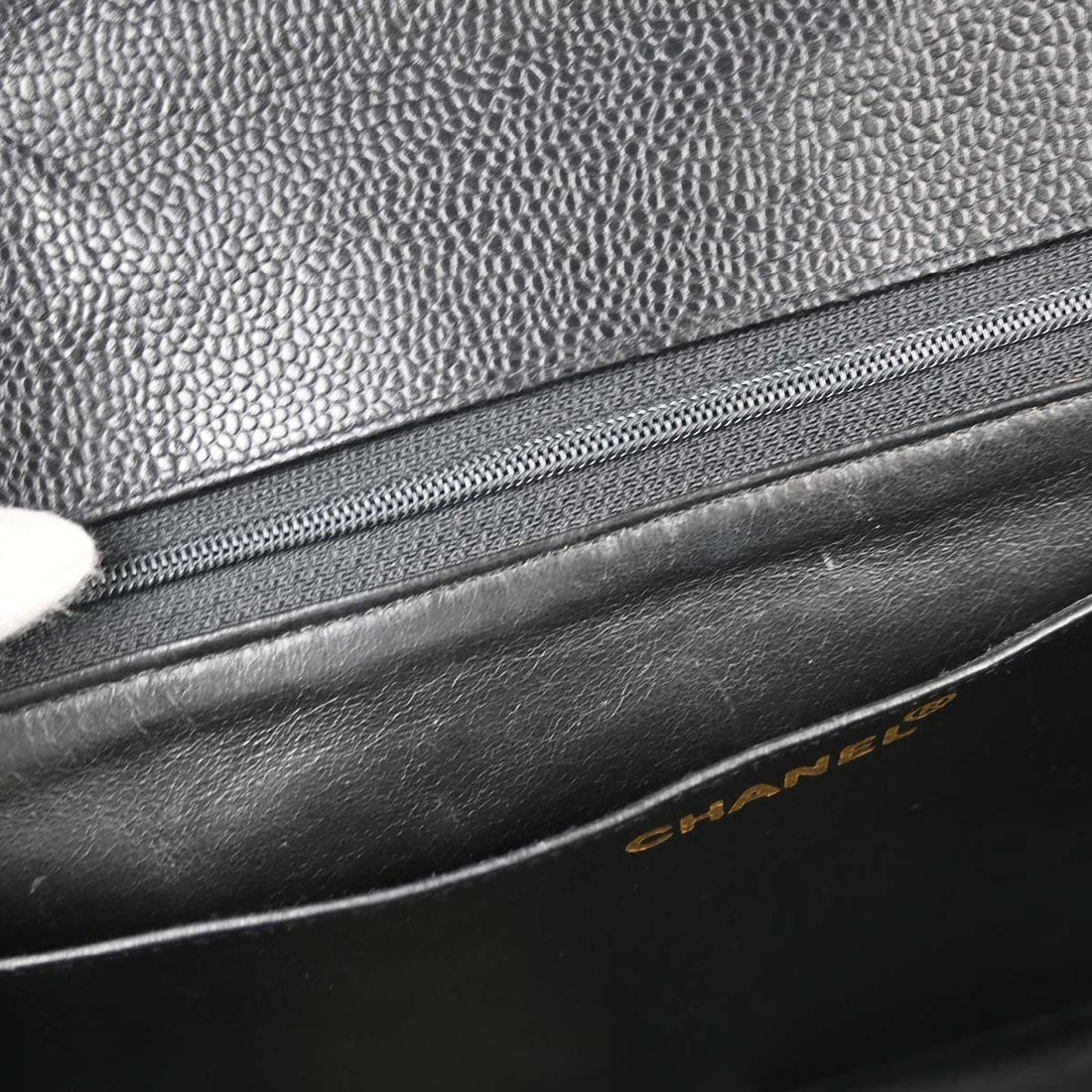 Chanel Black Calfskin Jumbo Mademoiselle Classic Flap Bag Vintage