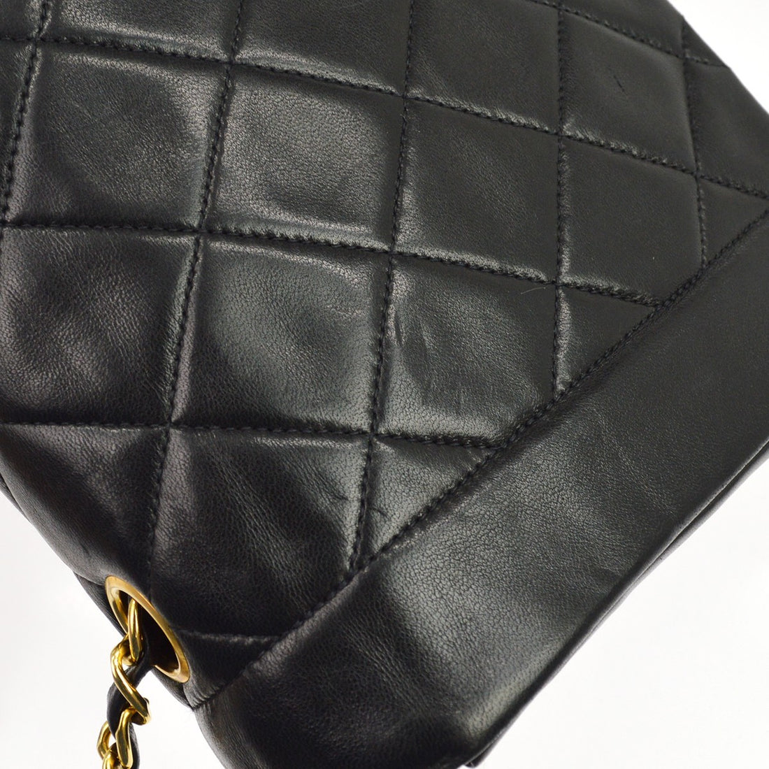 Chanel Black Lambskin Medium Diana Shoulder Bag Vintage