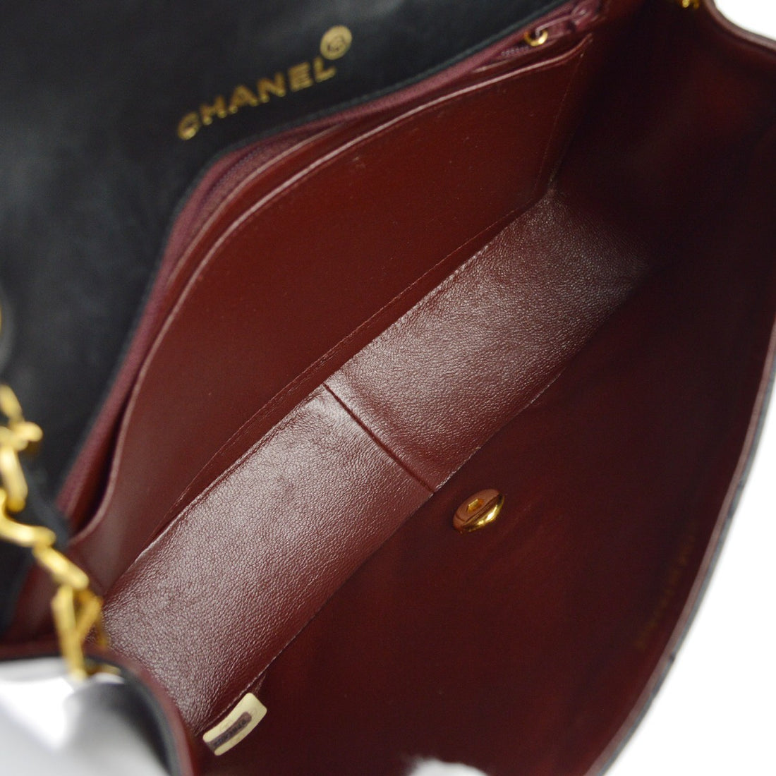 Chanel Black Lambskin Medium Diana Shoulder Bag Vintage
