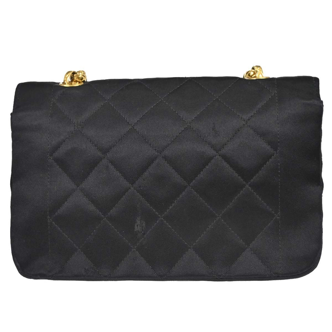 Chanel Black Satin Diana Shoulder Bag Vintage