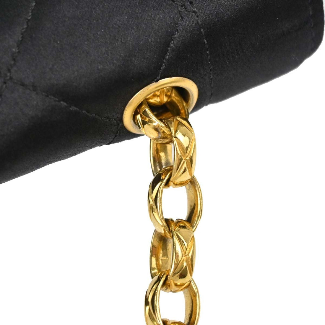 Chanel Black Satin Diana Shoulder Bag Vintage
