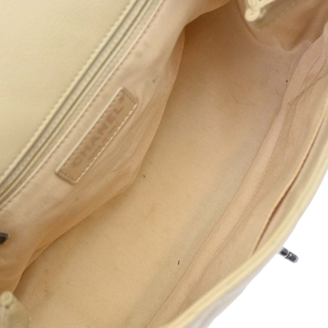 Chanel Borsa a Catena in Pelle Caviar Beige Vintage