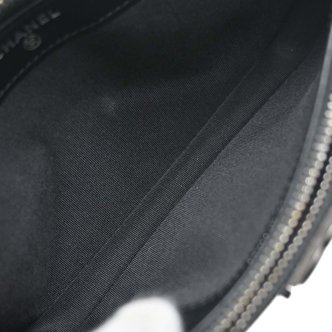Chanel Boy Double Zip Clutch in Pelle di Vitello Nero Vintage