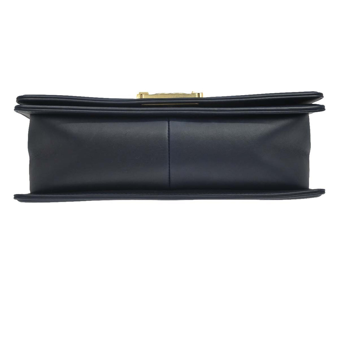 Chanel Boy Medium a Spalla in Pelle di Vitello Nera e Blu Vintage