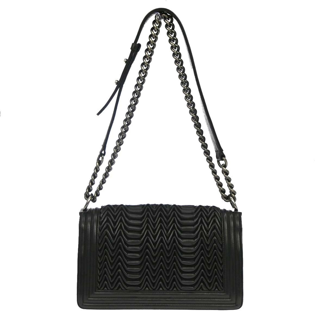 Chanel Boy Medium in Pelle di Agnello Nera Vintage