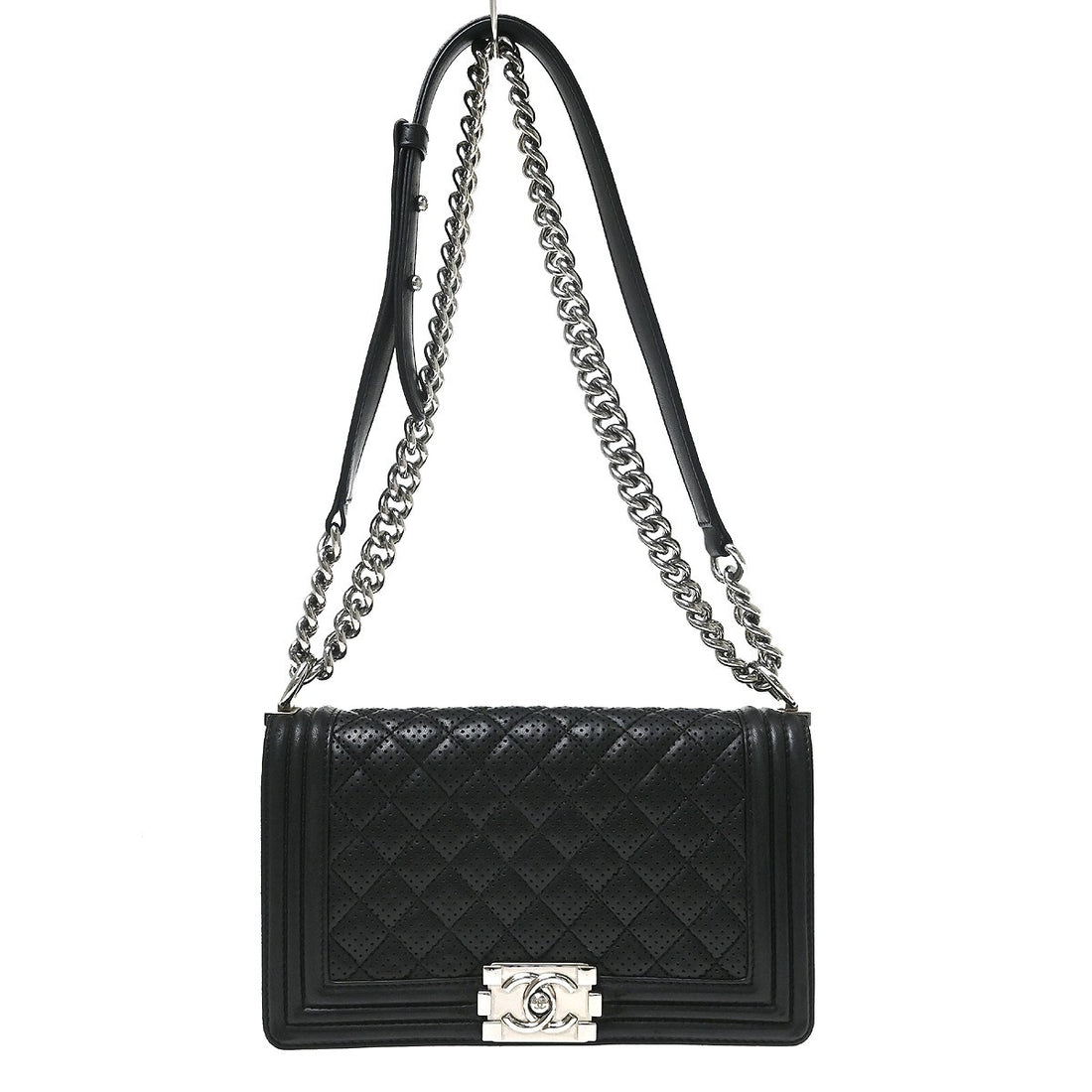 Chanel Boy Medium in Pelle di Agnello Nero Vintage