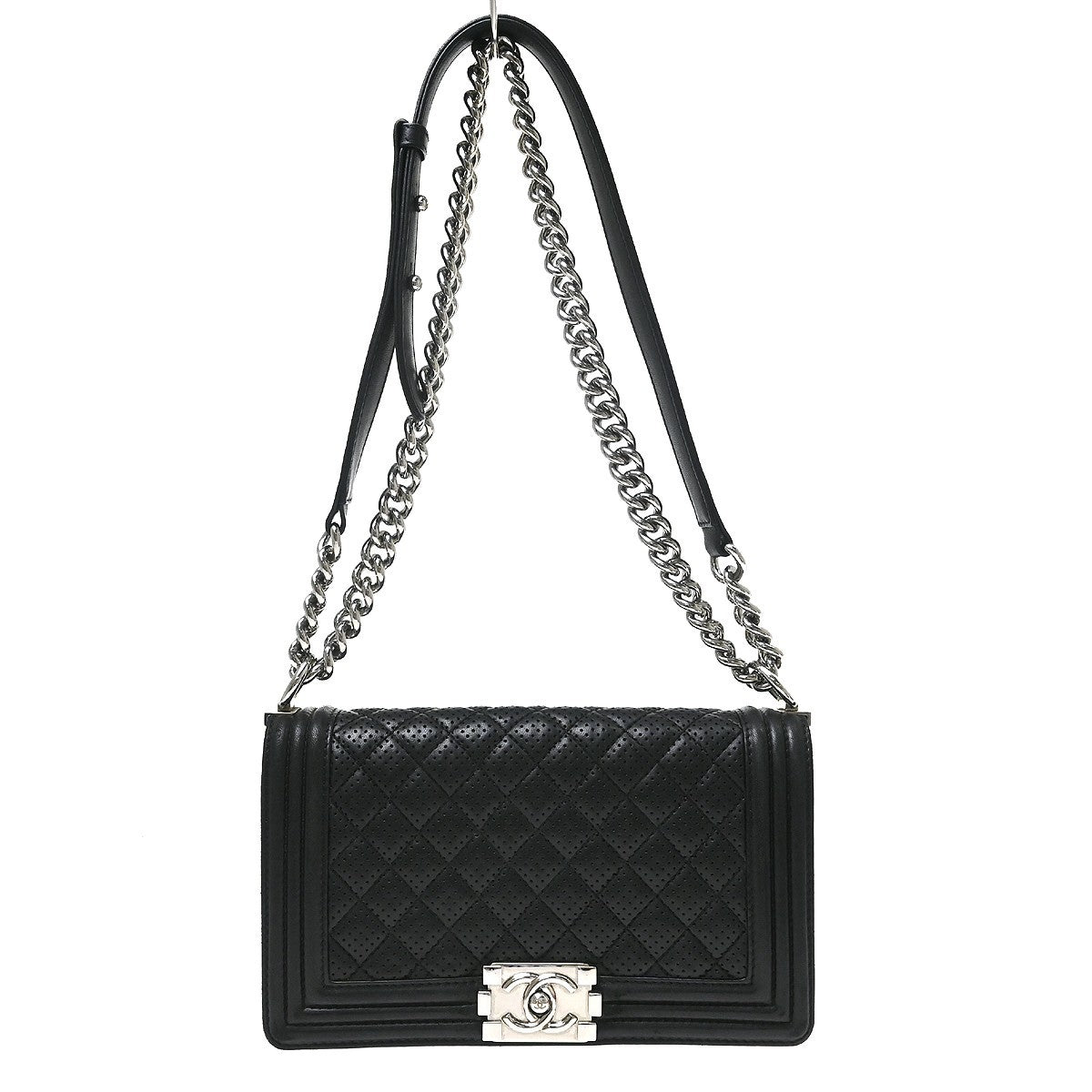 Chanel Boy Medium in Pelle di Agnello Nero Vintage