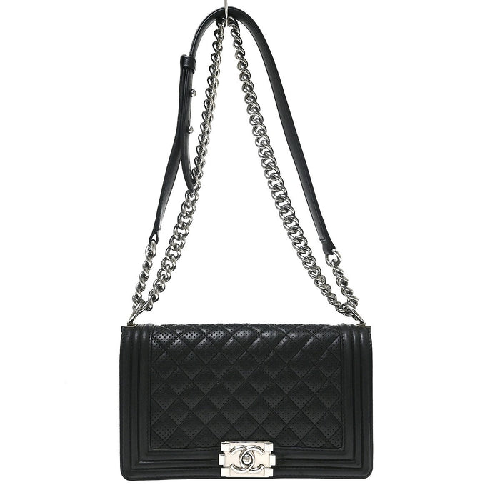Chanel Boy Medium in Pelle di Agnello Nero Vintage