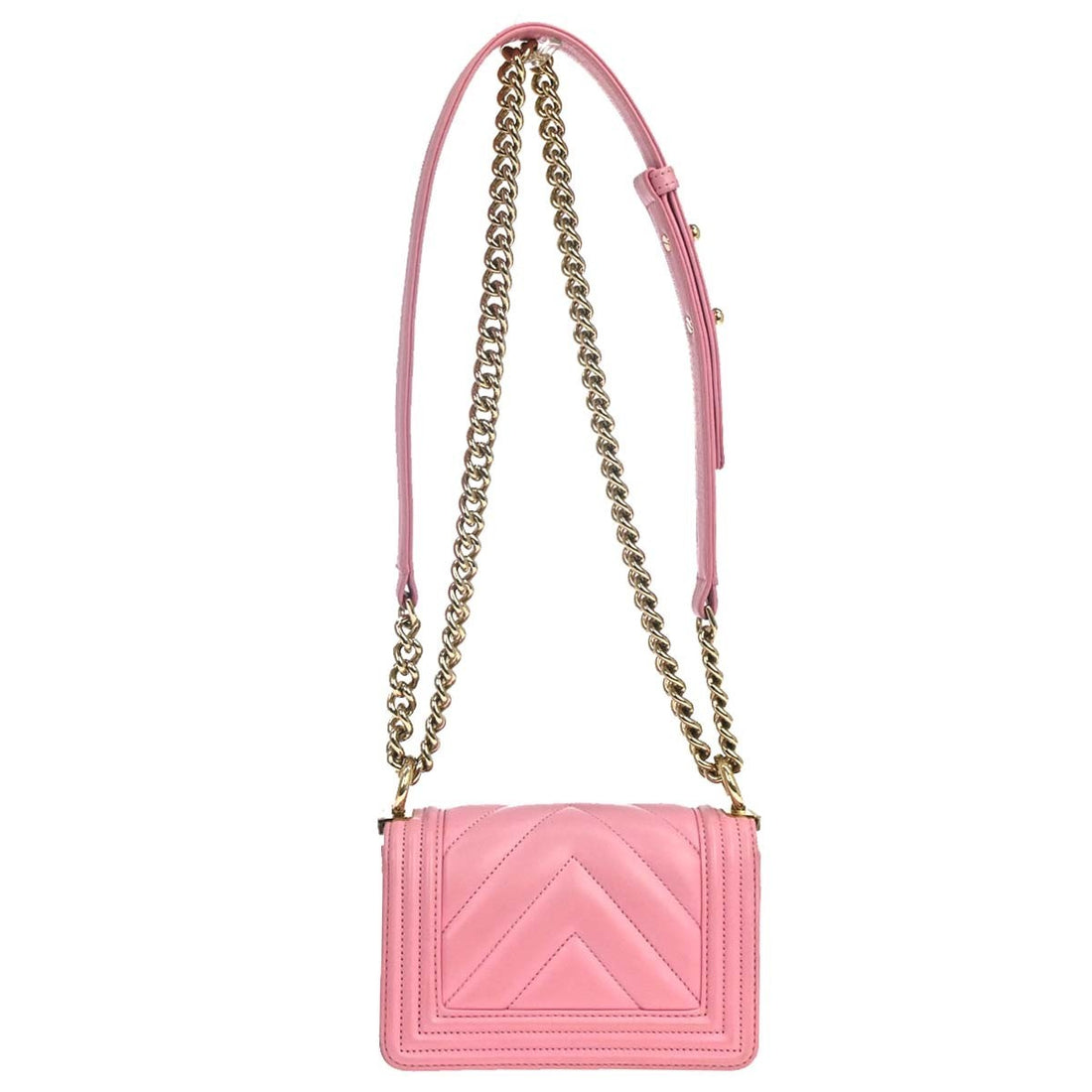 Chanel Boy Mini in Pelle di Agnello Rosa Vintage