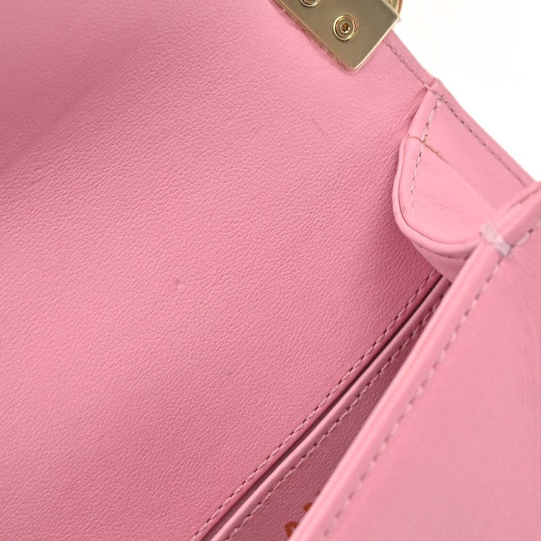 Chanel Boy Mini in Pelle di Agnello Rosa Vintage