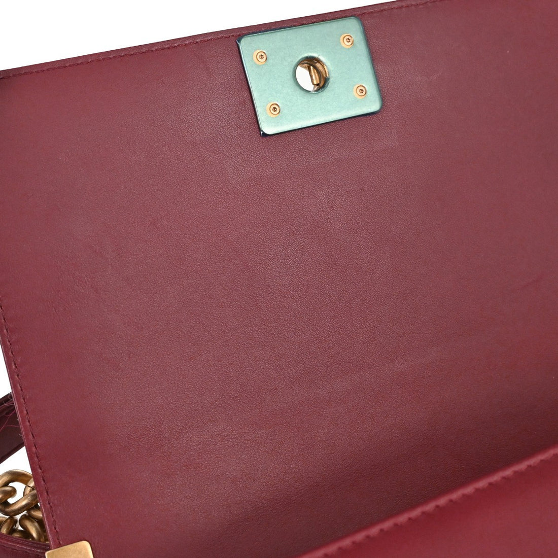 Boy Chanel Red Lambskin Tweed Medium Shoulder Bag Vintage
