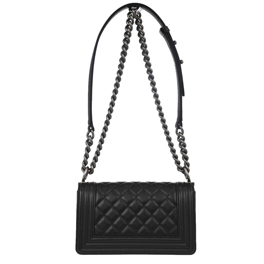 Chanel Boy Small a Spalla in Pelle di Vitello Nera Vintage