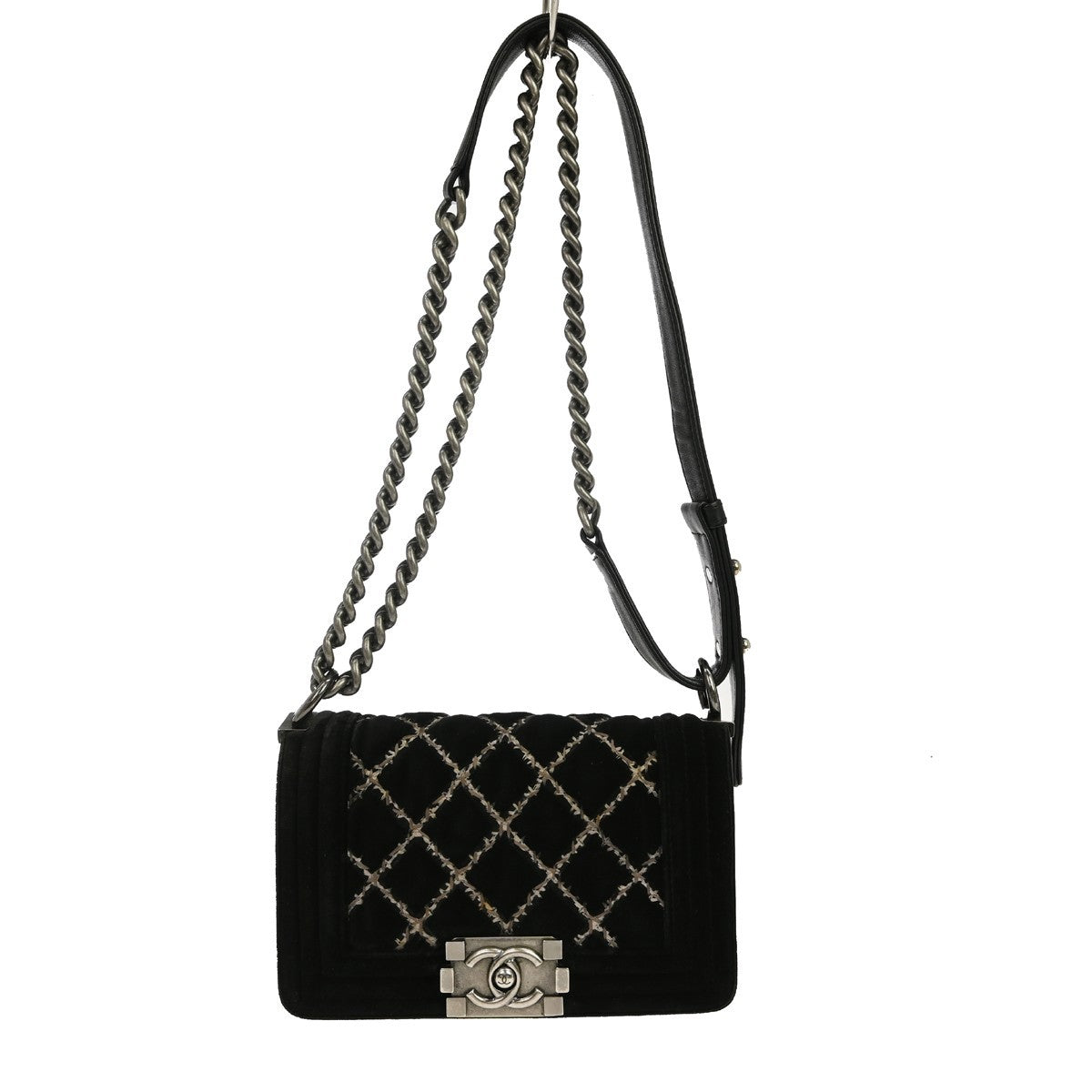 Chanel Boy Small in Velluto Nero Vintage