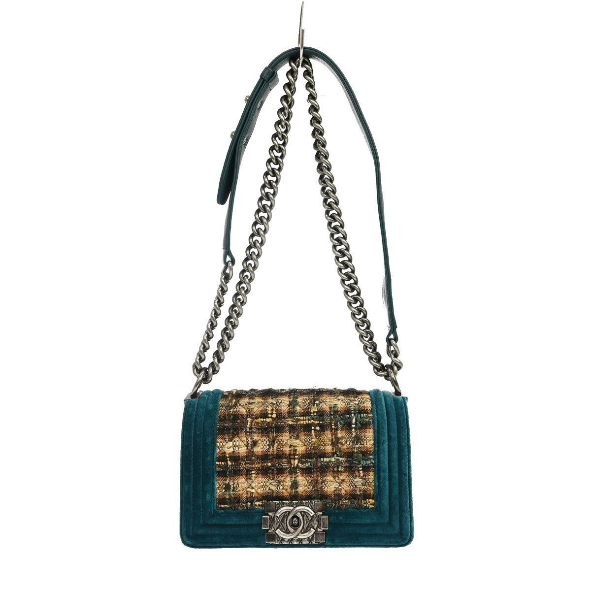 Chanel Boy Small in Tweed Verde Vintage