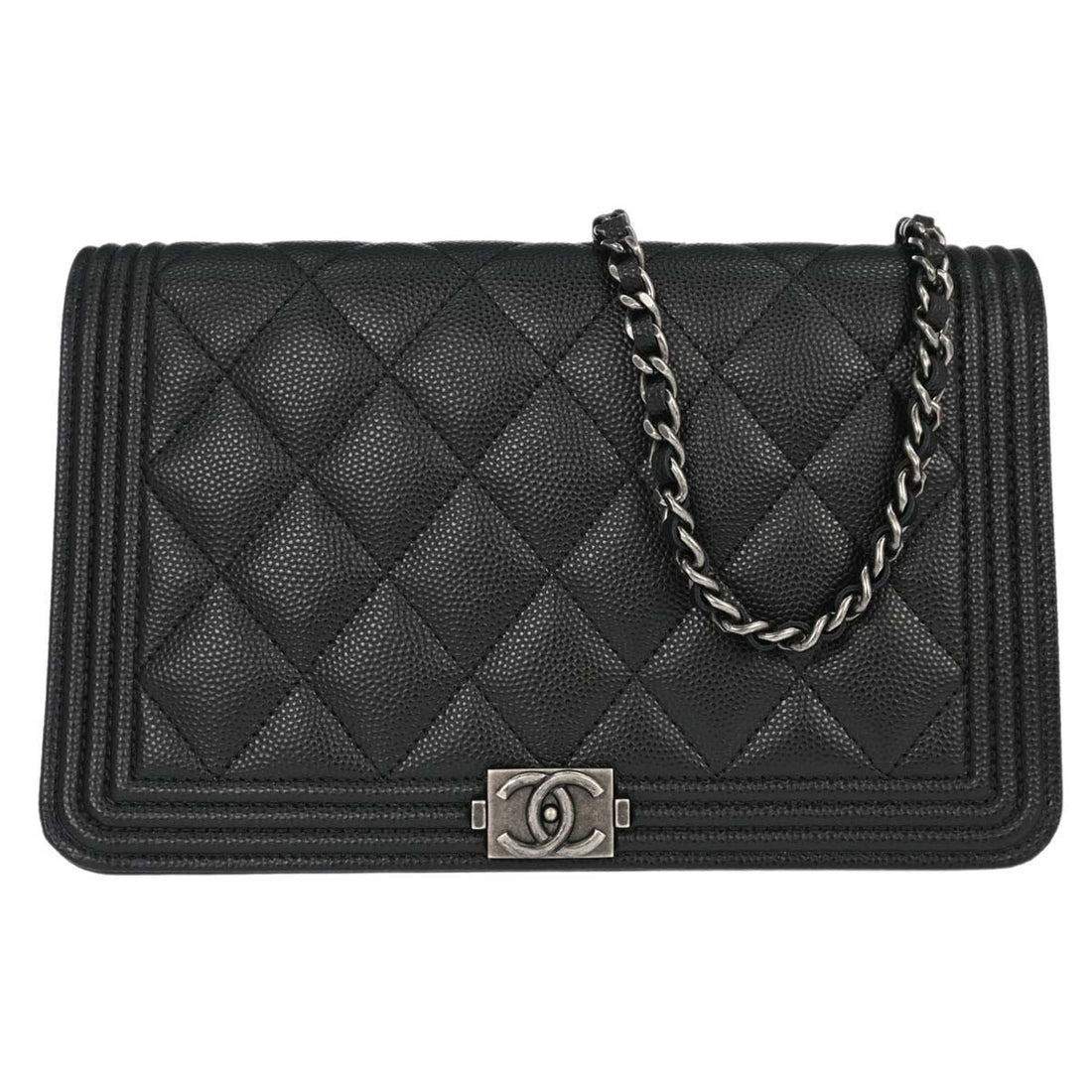 Chanel Boy Wallet on Chain in Pelle di Vitello Nera Vintage