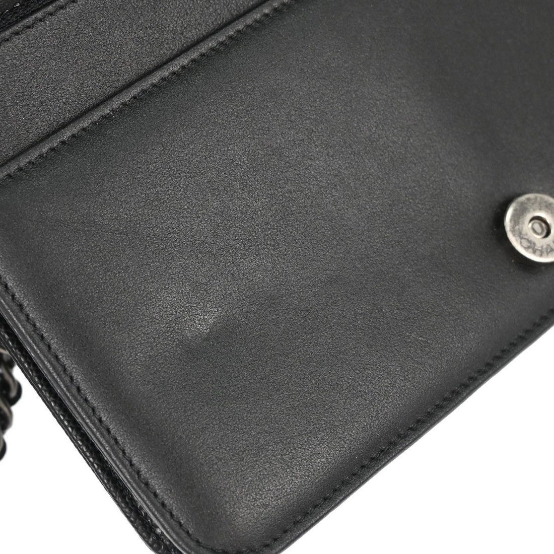 Chanel Boy Wallet on Chain in Pelle di Vitello Nera Vintage