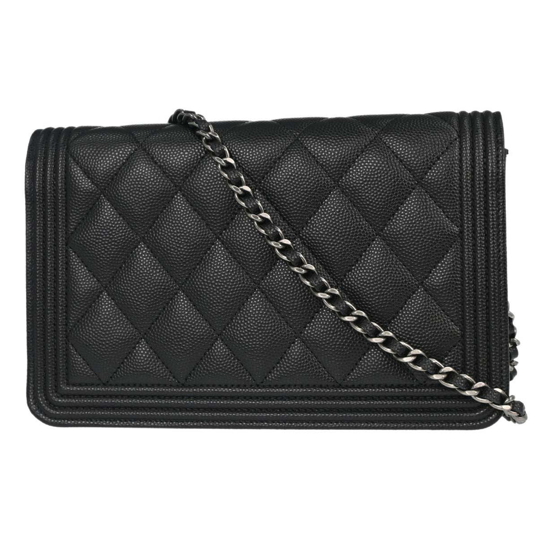 Chanel Boy Wallet on Chain in Pelle di Vitello Nera Vintage