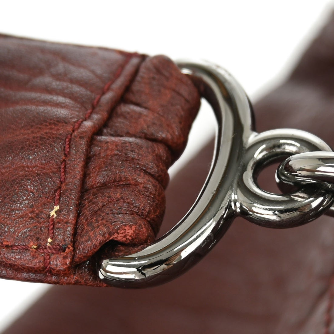 Chanel Burgundy Calfskin Bowling Handbag Vintage