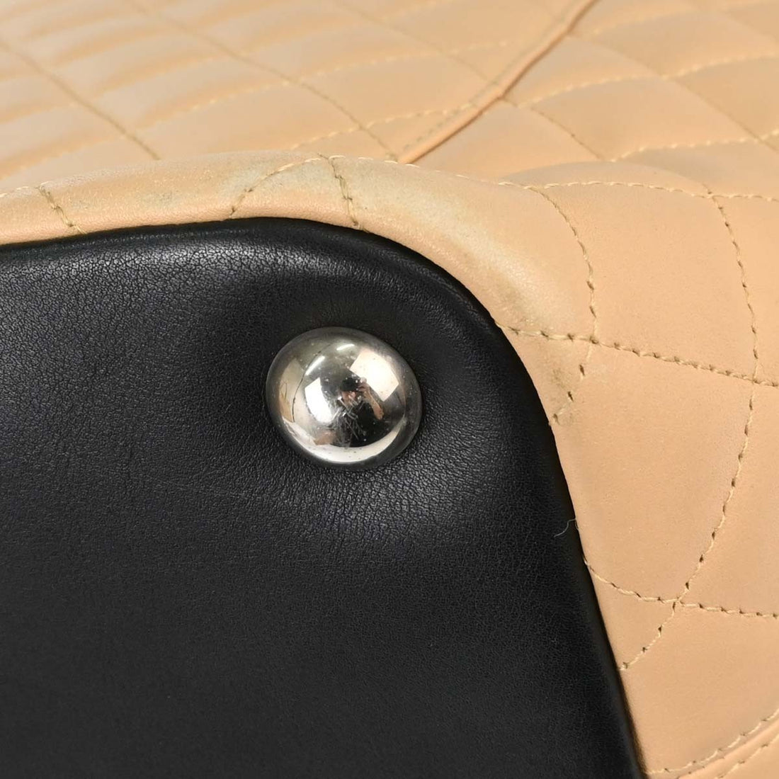 Chanel Cambon Ligne Tote in Pelle di Vitello Beige Vintage