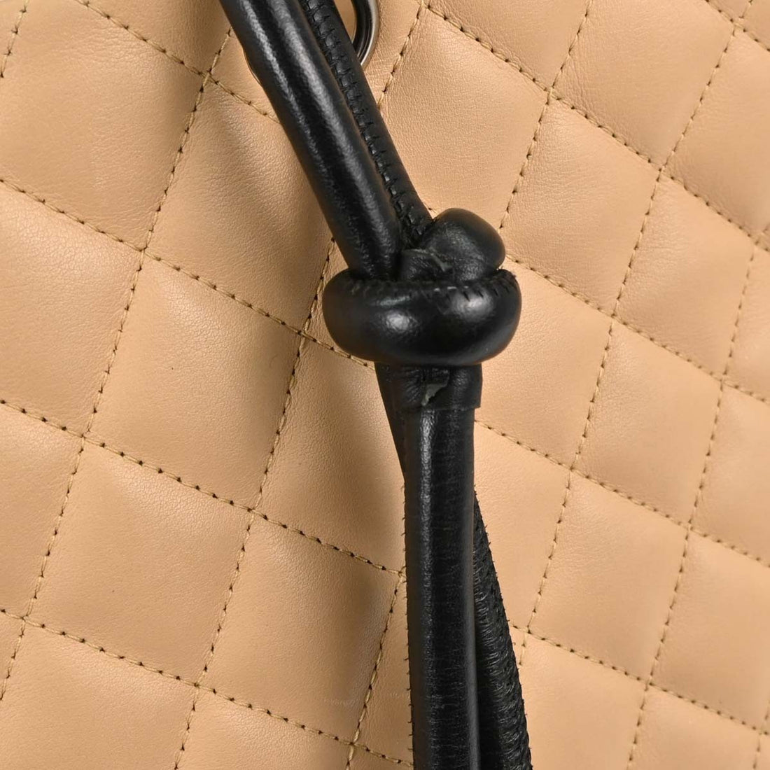 Chanel Cambon Ligne Tote in Pelle di Vitello Beige Vintage