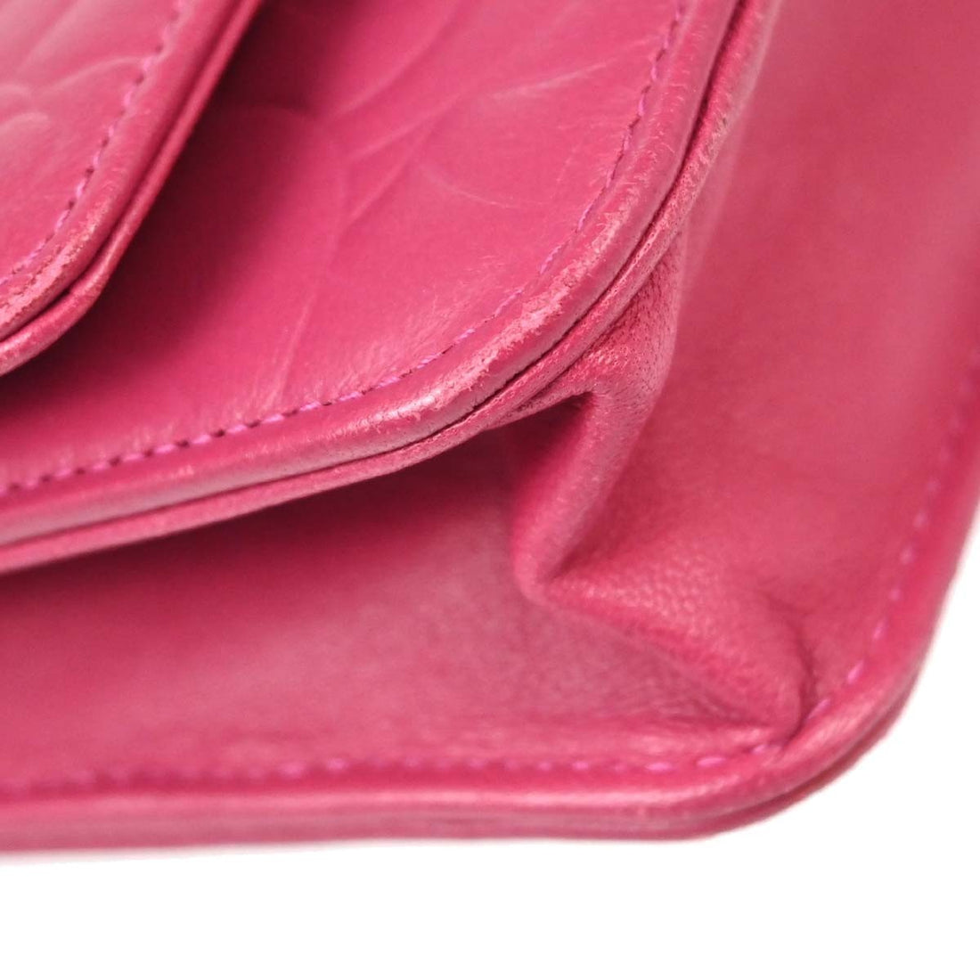 Chanel Camellia Wallet on Chain in Pelle di Agnello Rosa Vintage