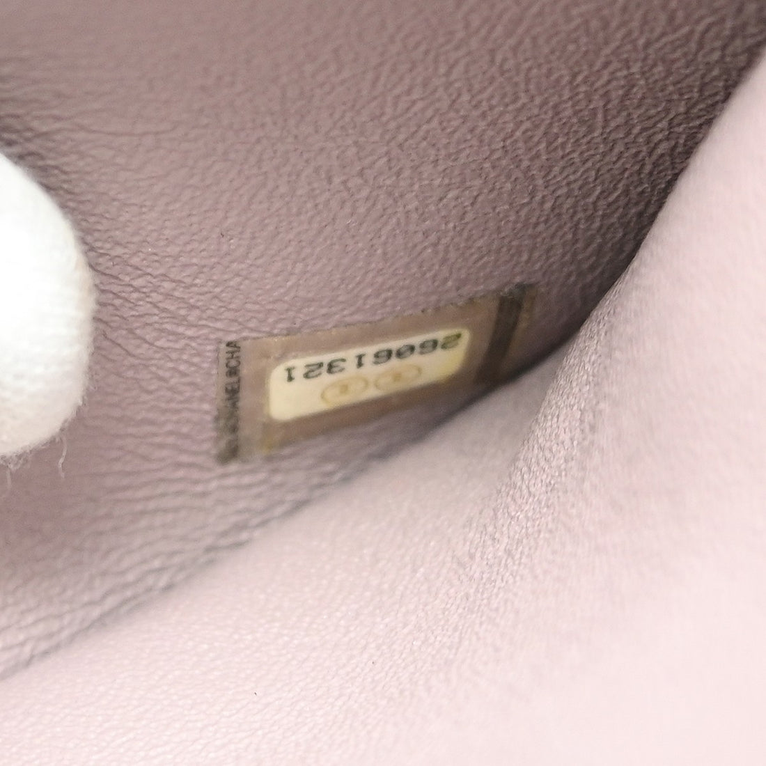 Chanel Chevron in Pelle di Vitello Viola Vintage