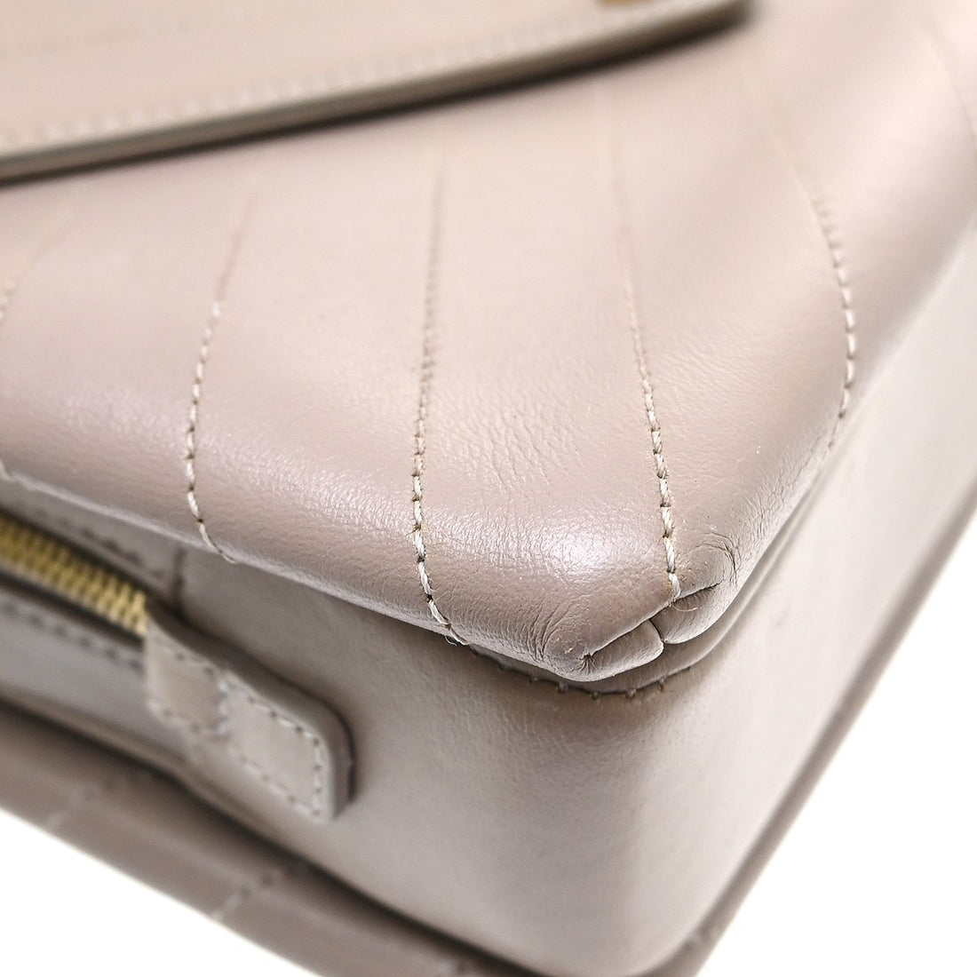 Chanel Chevron in Pelle di Vitello Viola Vintage