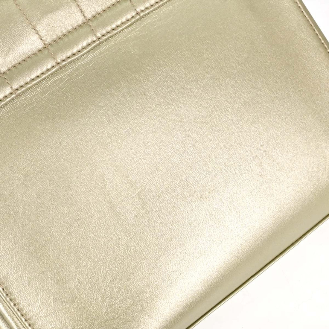 Chanel Choco Bar Mademoiselle Lock in Pelle di Agnello Oro Vintage