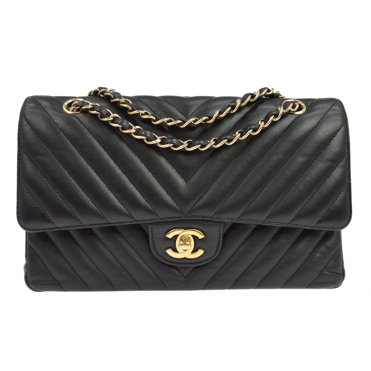 Chanel Classic Double Flap Medium in Pelle di Agnello Nero Vintage