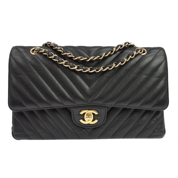 Chanel Classic Double Flap Medium in Pelle di Agnello Nero Vintage