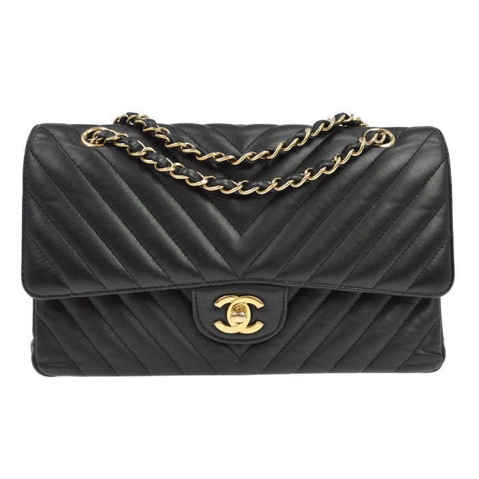 Chanel Classic Double Flap Medium in Pelle di Agnello Nero Vintage