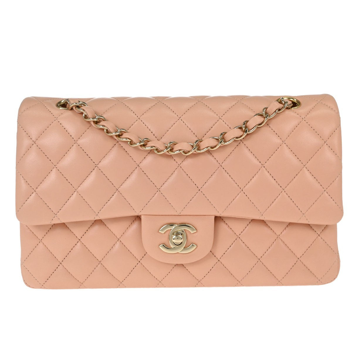 Chanel Classic Double Flap Medium in Pelle di Agnello Rosa Vintage