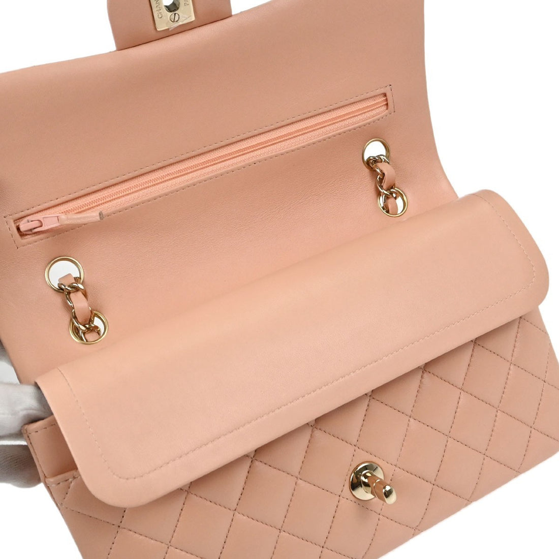 Chanel Classic Double Flap Medium in Pelle di Agnello Rosa Vintage
