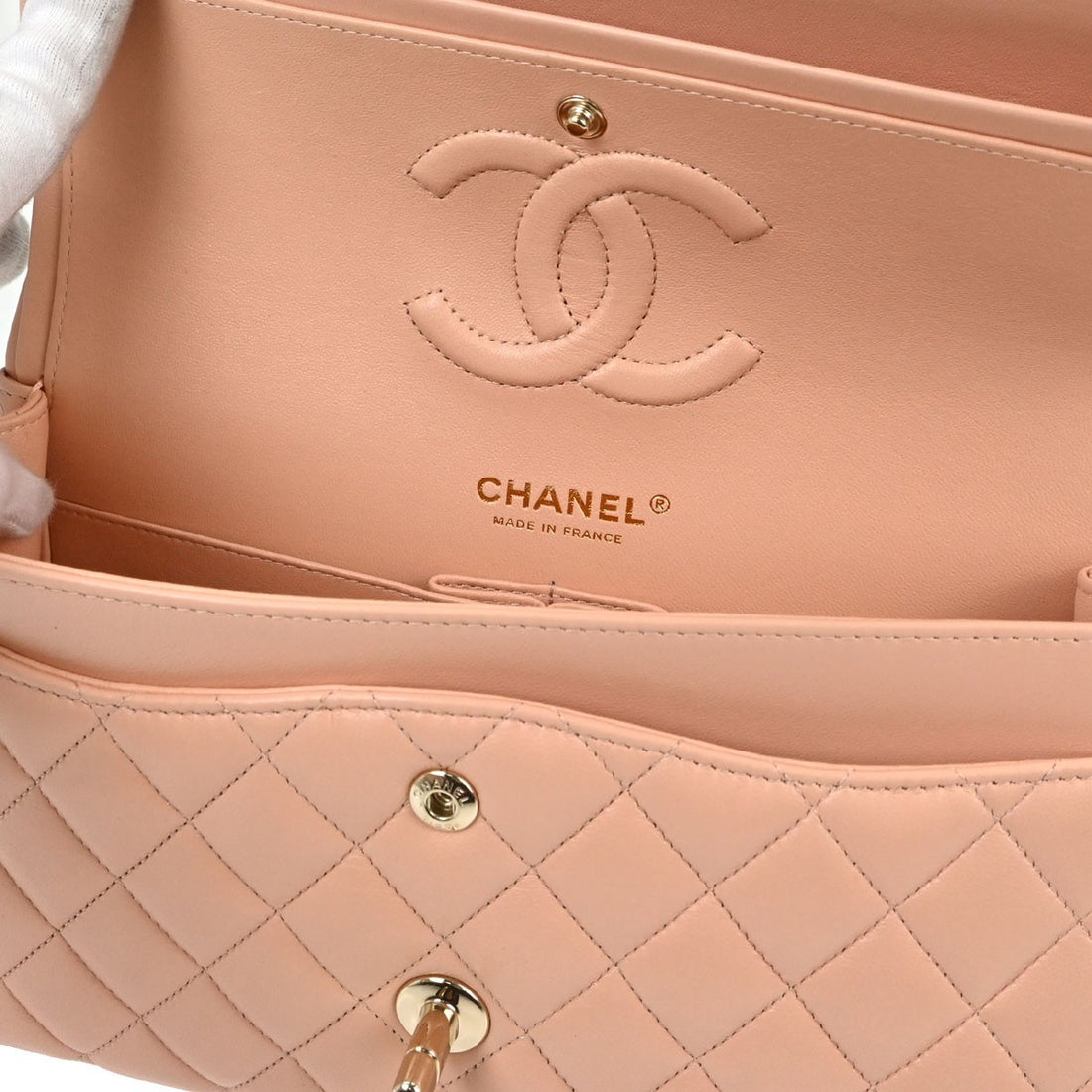 Chanel Classic Double Flap Medium in Pelle di Agnello Rosa Vintage