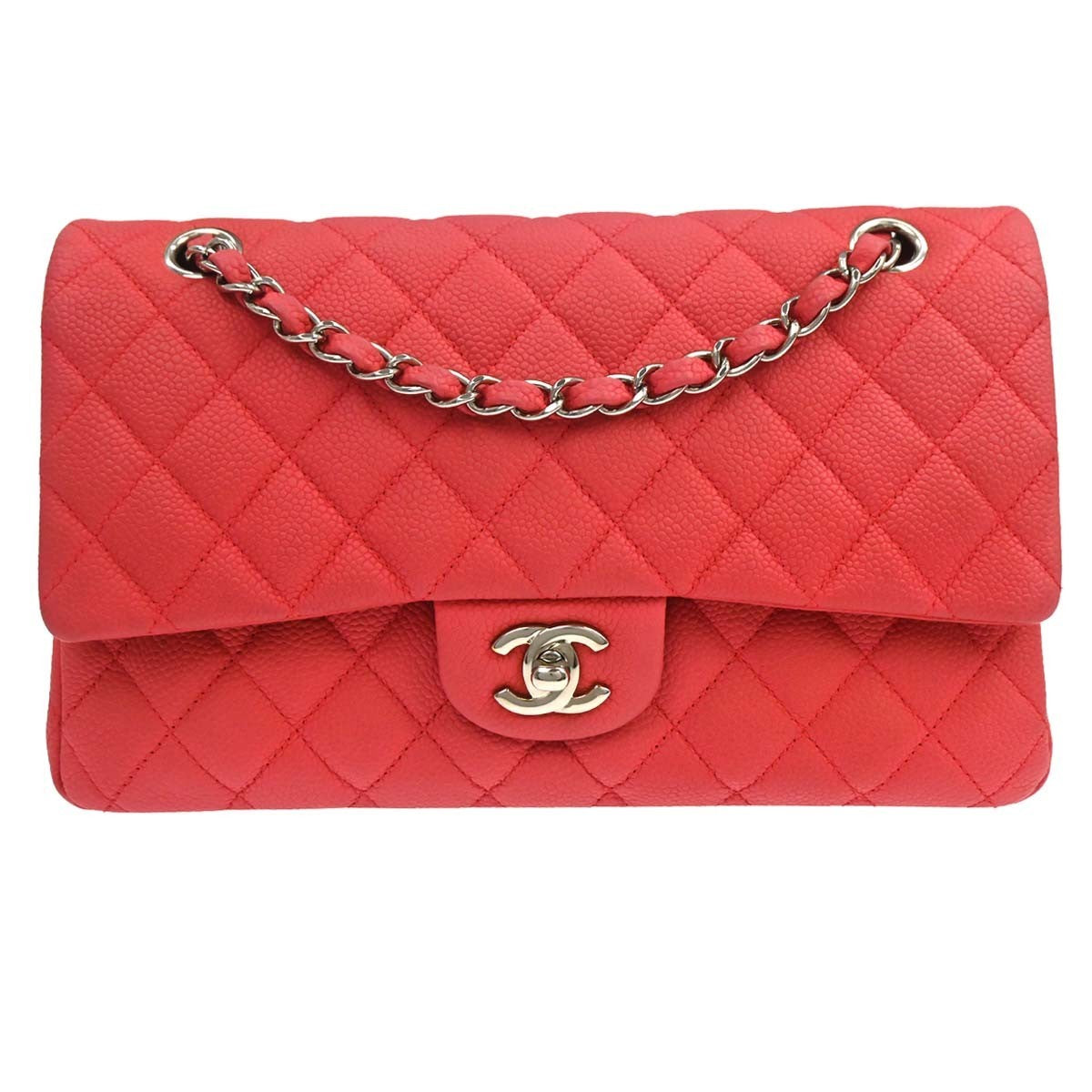 Chanel Classic Double Flap Medium in Pelle di Vitello Rosa Vintage