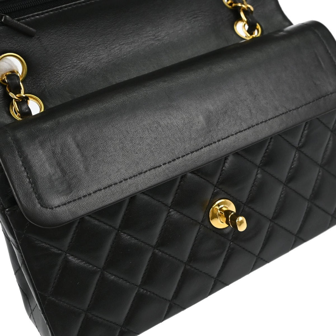 Chanel Classic Double Flap Small in Pelle di Agnello Nero Vintage