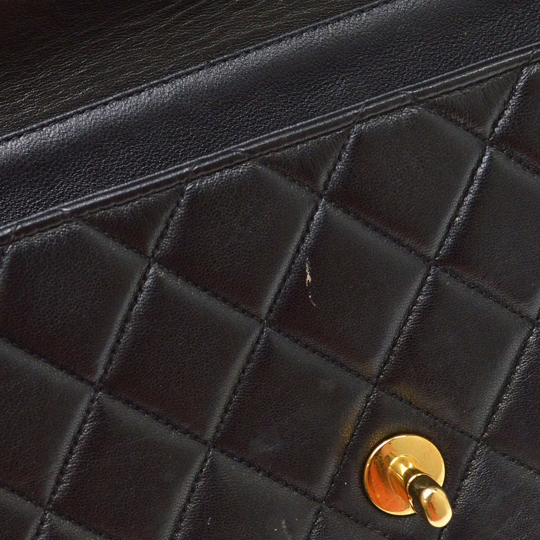 Chanel Classic Flap Double Sided in Pelle di Agnello Nero Vintage