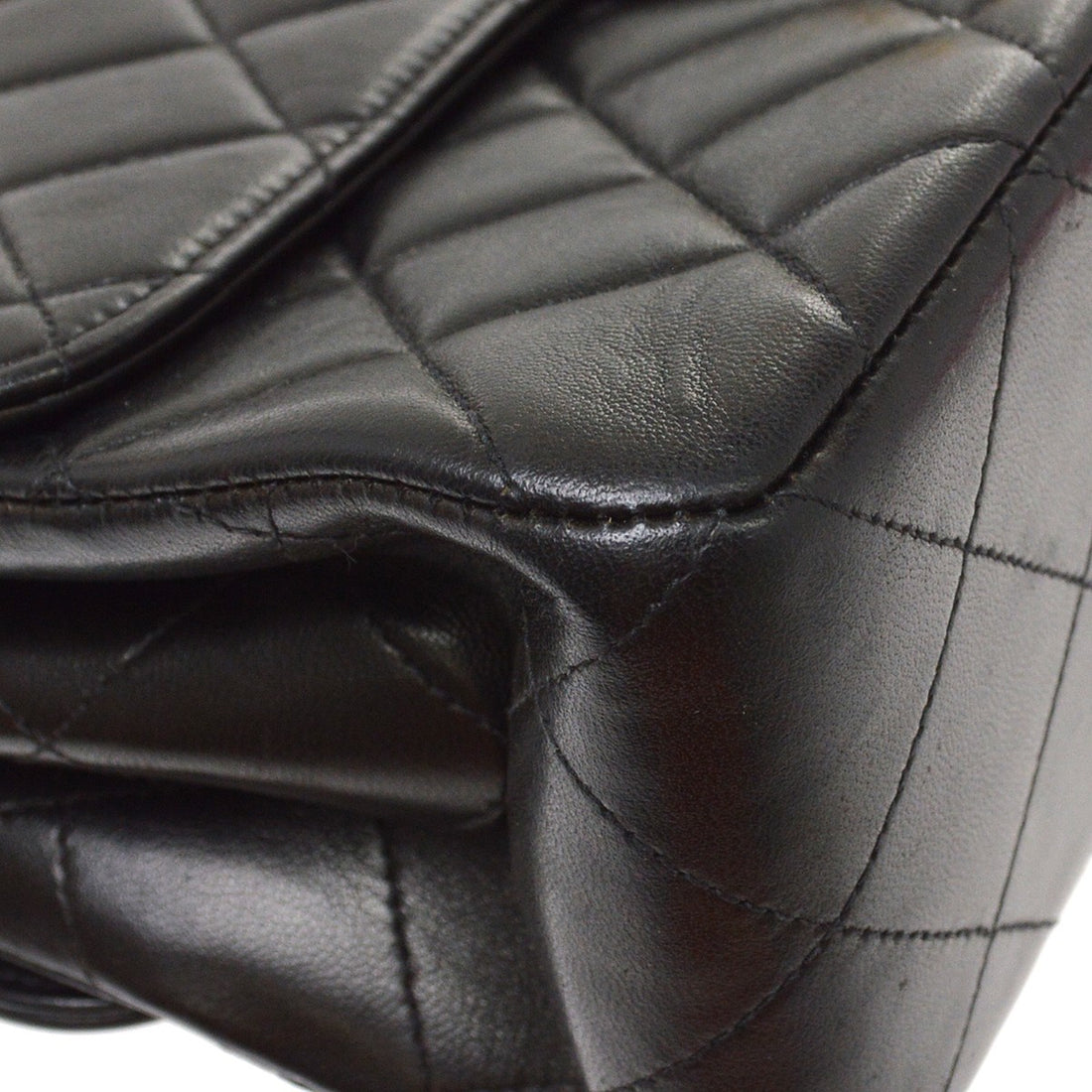 Chanel Classic Flap Double Sided in Pelle di Agnello Nero Vintage