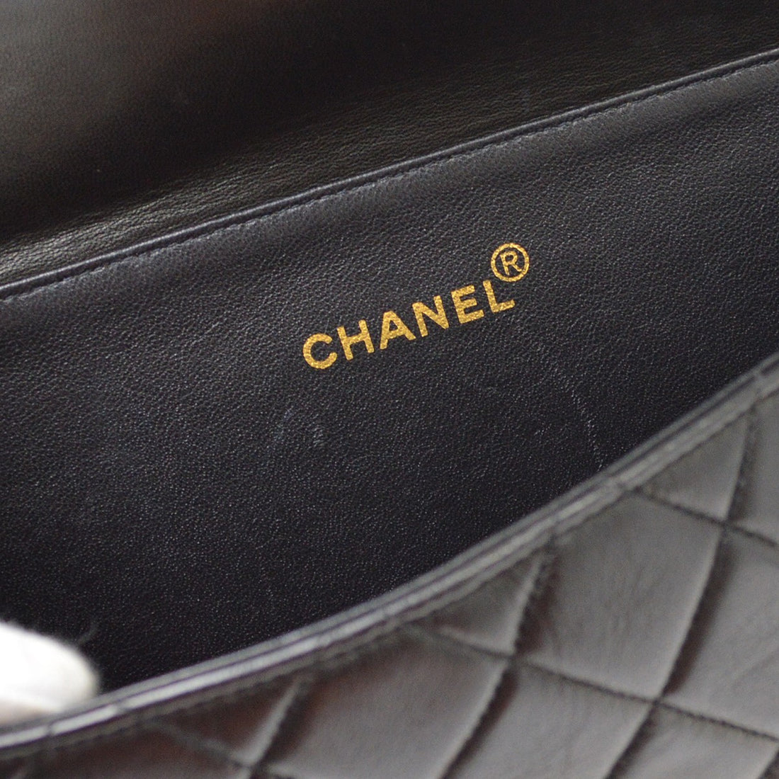 Chanel Classic Flap Double Sided in Pelle di Agnello Nero Vintage